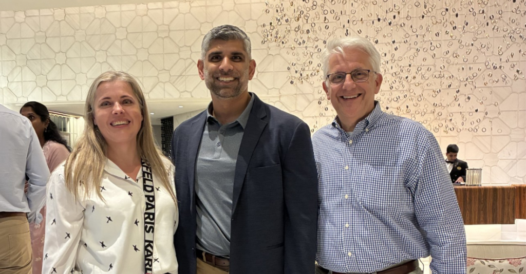 Iwona Evans, Naresh Batta and David Mathe in Hydrabad, India